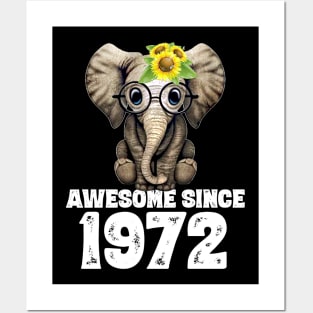 Awesome since 1972 48 Years Old Bday Gift 48th Birthday Posters and Art